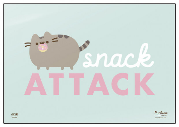 bureauonderlegger Snack Attack 49,5 cm PVC turquoise