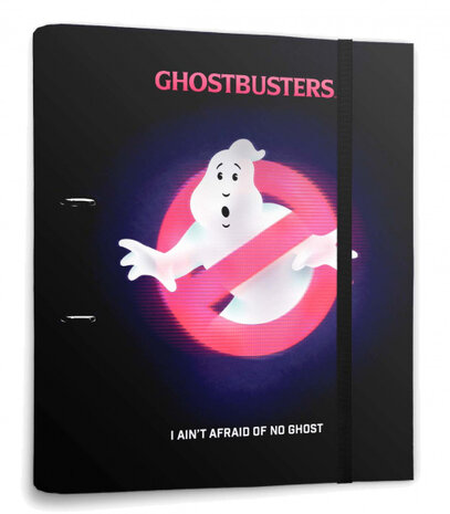 ringbandmap Ghostbusters 2-rings A4 zwart/roze