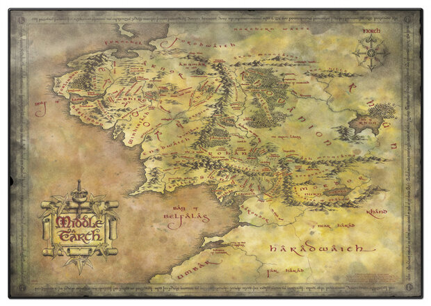 bureauonderlegger Lord Of The Rings 49,5 cm PVC