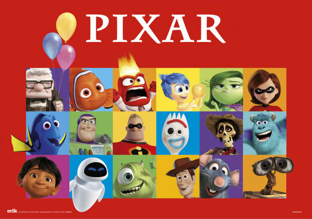 bureauonderlegger Pixar 34,5 x 49,5 cm PVC rood