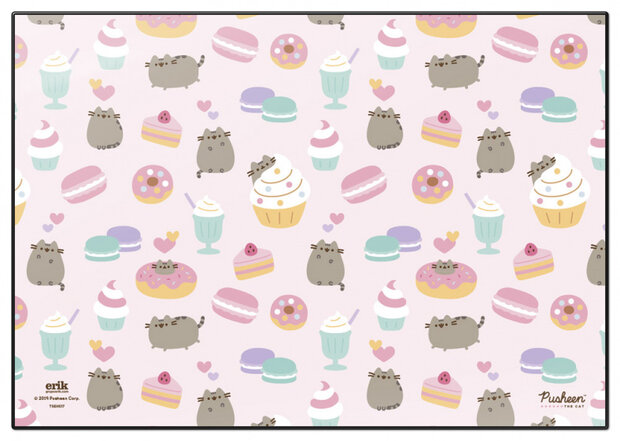 bureauonderlegger Cupcake 34,5 x 49,5 cm PVC roze