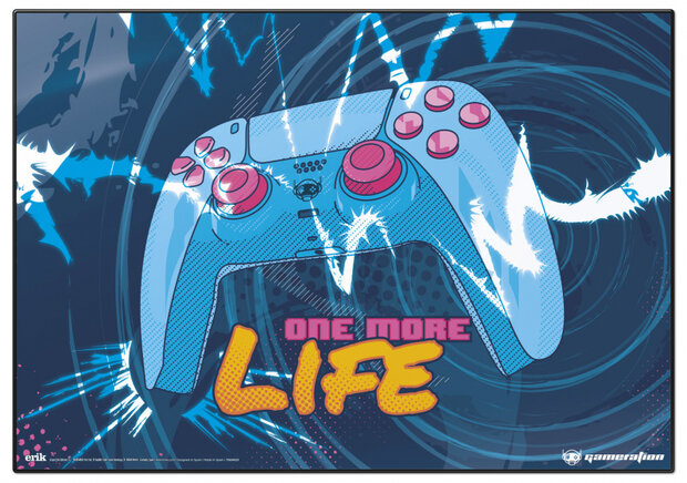 bureauonderlegger One More Life 49,5 cm PVC blauw