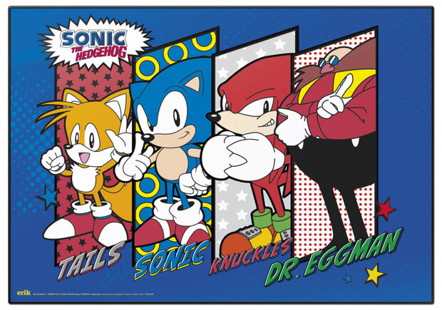 bureauonderlegger Sonic 34,5 x 49,5 cm PVC donkerblauw