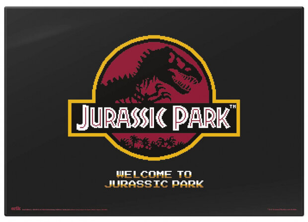 bureauonderlegger Jurassic Park 34 x 49 cm PVC zwart