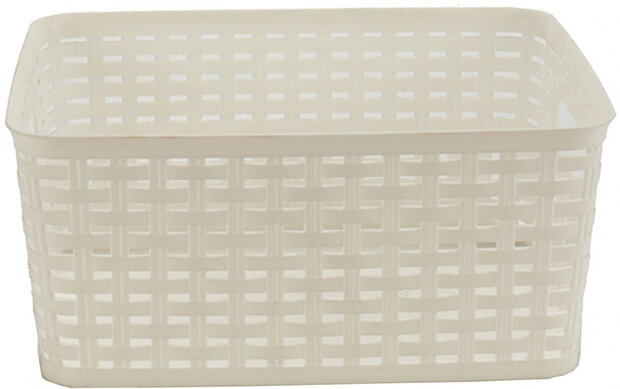 mand 8 liter 29,5 x 23 x 13 cm rotan wit