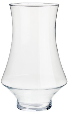 vaas 20 x 31 cm glas transparant