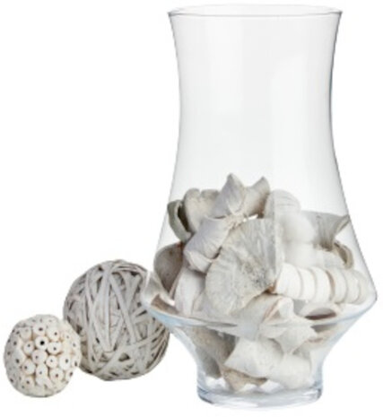 vaas 20 x 31 cm glas transparant