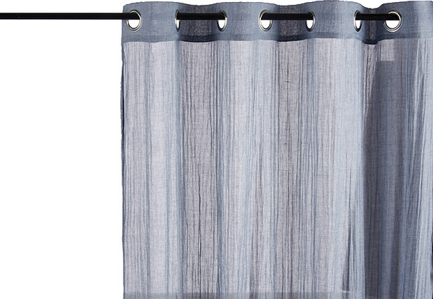 gordijn 140 x 260 cm polyester/katoen blauw