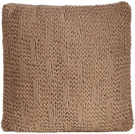 zitkussen rechthoek 45 x 45 cm wol bruin