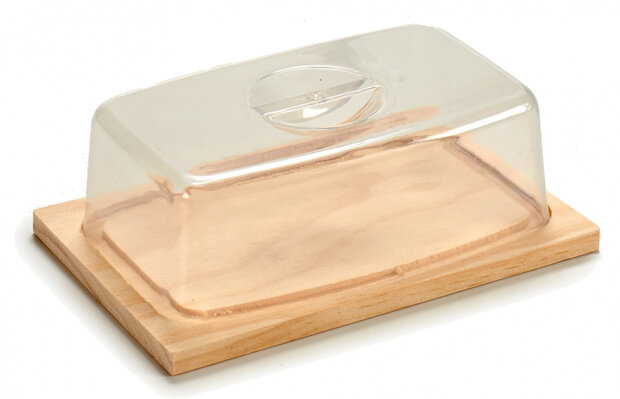 kaasplank 18 x 12 x 6 cm bamboe naturel 2-delig