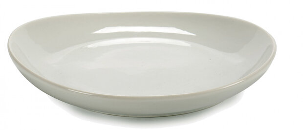 schaal ovaal 23 cm porselein wit
