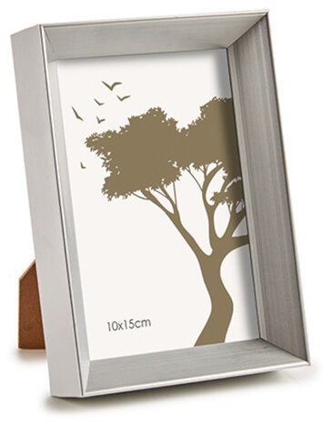 fotolijst 15 x 10 cm glas zilver