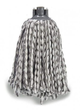 vloermop 10 x 34 cm microvezel grijs/wit