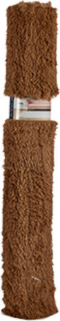 vloerkleed hoogpolig 133 x 195 cm polyester bruin