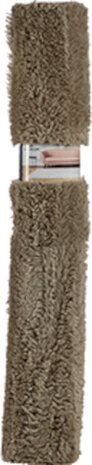 vloerkleed hoogpolig 133 x 195 cm polyester grijs