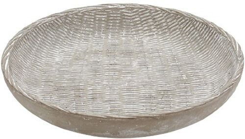 decoratieschaal 30,7 x 5 cm cement grijs