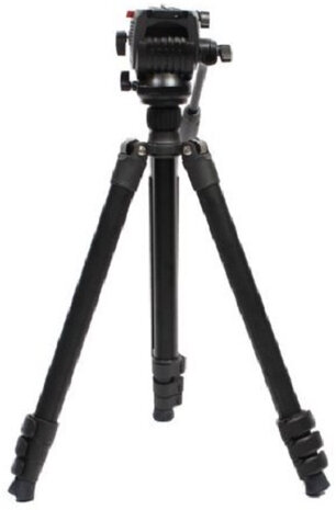 camerastatief NT-767 170 cm aluminium zwart 8-delig