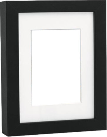 fotolijst Niki passe-partout 9 x 13/13 x 18 cm MDF zwart