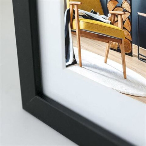 fotolijst Niki passe-partout 10 x 15/15 x 20 cm MDF zwart