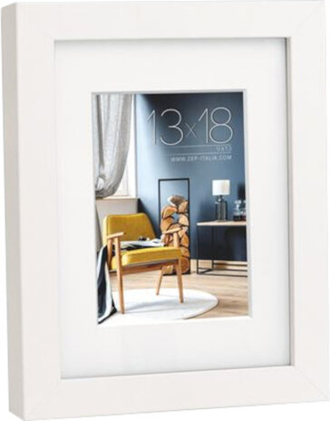 fotolijst Niki passe-partout 9 x 13/13 x 18 cm MDF wit