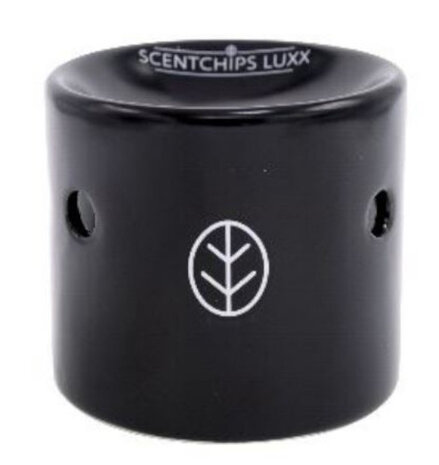 waxbrander Luxx Leaf 9 cm keramiek zwart