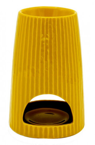 waxbrander Rib 10 x 15 cm keramiek okergeel