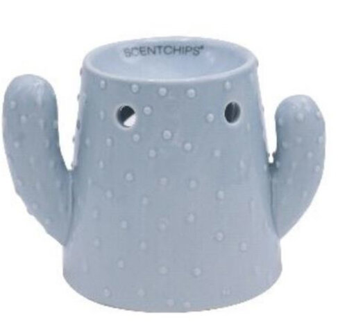 wasbrander Cactus 10 x 15 x 11 cm keramiek blauw