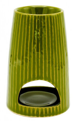 waxbrander Rib 10 x 15 cm keramiek groen