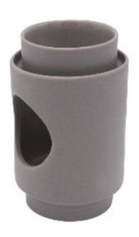 waxbrander Dome 9 x 14 cm keramiek grijs