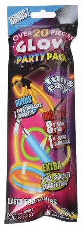 feestverpakking glowsticks 21-delig
