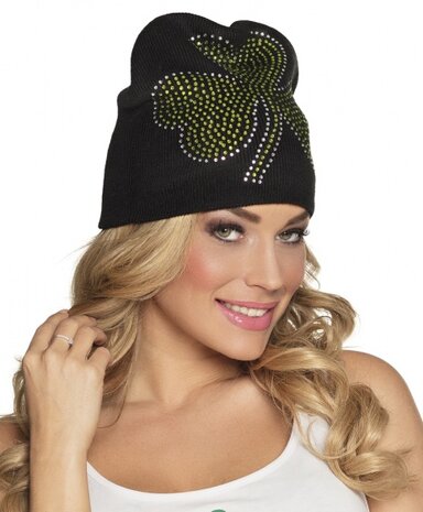 beanie Shiny Shamrock dames groen one size