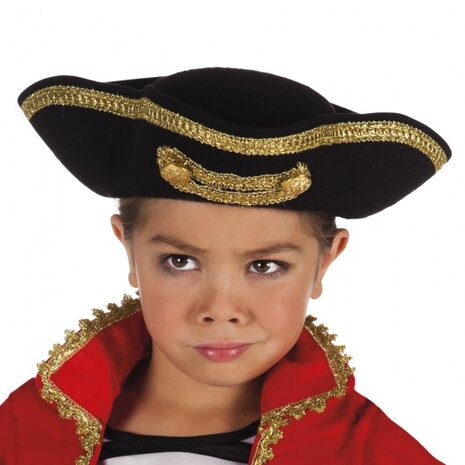 Piratenhoed Joey junior 33 cm zwart