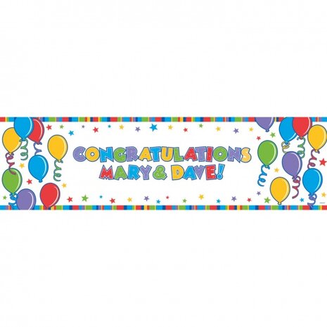 aanpasbare feestbanner multicolor 760 cm