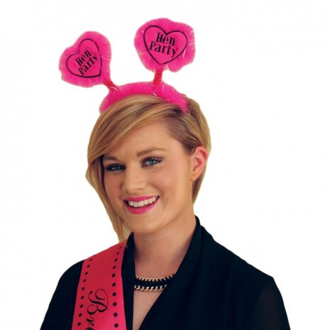 haarband Hen Party 24,5 x 26 cm roze