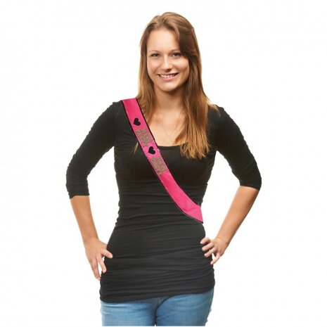 sjerp Hen Party dames 41 x 7,2 cm folie roze