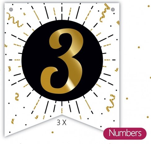 &#039;3&#039; vlaggenaccessoire 3 stuks