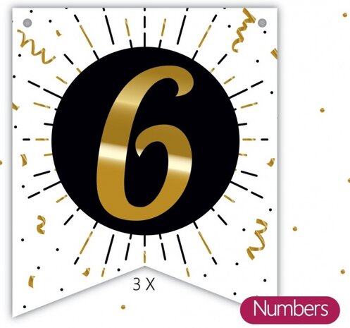 &#039;6&#039; vlaggenaccessoire 3 stuks