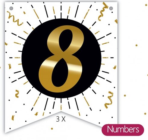 &#039;8&#039; vlaggenaccessoire 3 stuks
