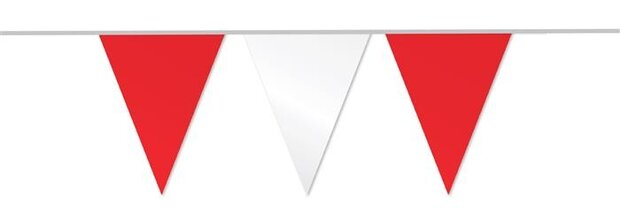 vlaggenlijn rood/wit 10 meter
