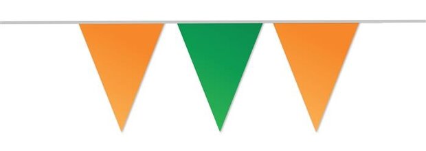 vlaggenlijn oranje/groen 10 meter