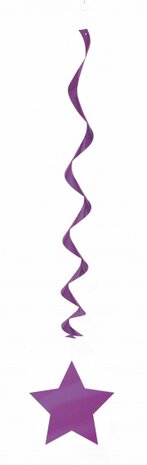 swirlslingers met ster paars 60 cm 3-stuks