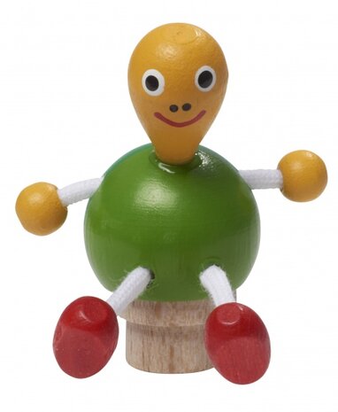 verjaardagsschildpad ringplug 5,5 cm groen/geel