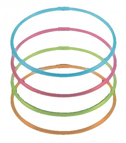 glowsticks kettingen multicolor 56cm 4 stuks