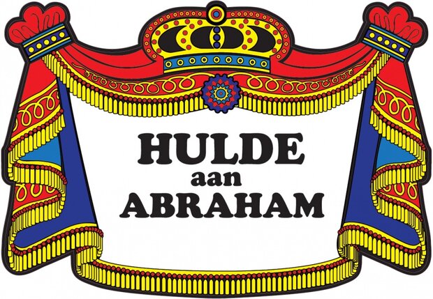 kroonschild &#039;&#039;Hulde aan Abraham&#039;&#039; 48 x 32 cm