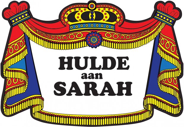 kroonschild &#039;&#039;Hulde aan Sarah&#039;&#039; 48 x 32 cm
