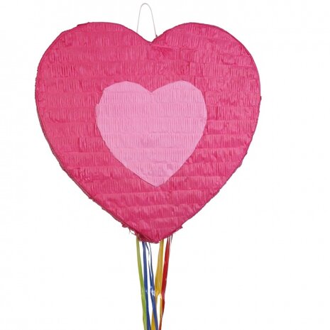 pi&ntilde;ata hartje roze 50x48x9 cm