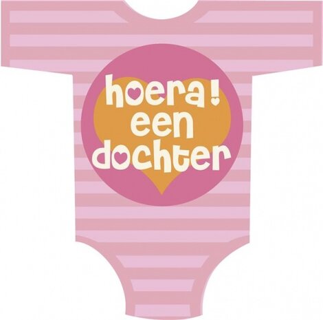 huldebord &#039;&#039;Hoera een dochter&#039;&#039; roze