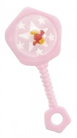 rammelaars Babyshower roze 7 cm 6 stuks