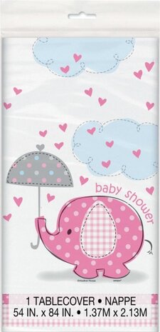 tafelkleed Umbrellaphants roze