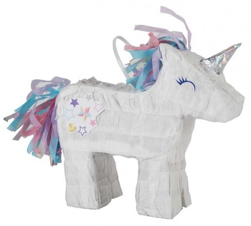eenhoorn pi&ntilde;ata 20 cm wit